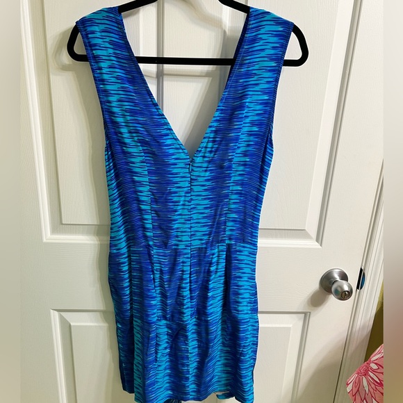 Tracy Reese Blue Silk Mini Dress-Size 6 - Picture 3 of 7